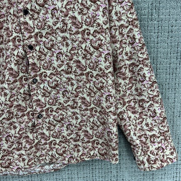 Silver Stone Shirt Mens 2XL Multicolor Floral Pattern Modern Fit Button Down Y2k - Picture 4 of 10